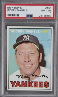 1967 Topps #150 Mickey Mantle – PSA NM-MT 8
